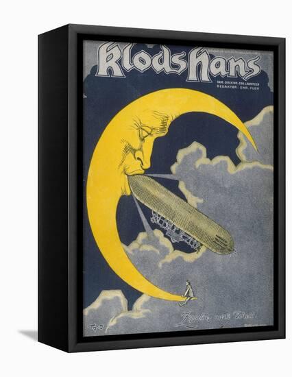 Count Zeppelin's Next Destination - the Moon!-null-Framed Premier Image Canvas