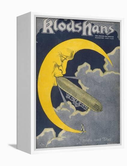 Count Zeppelin's Next Destination - the Moon!-null-Framed Premier Image Canvas