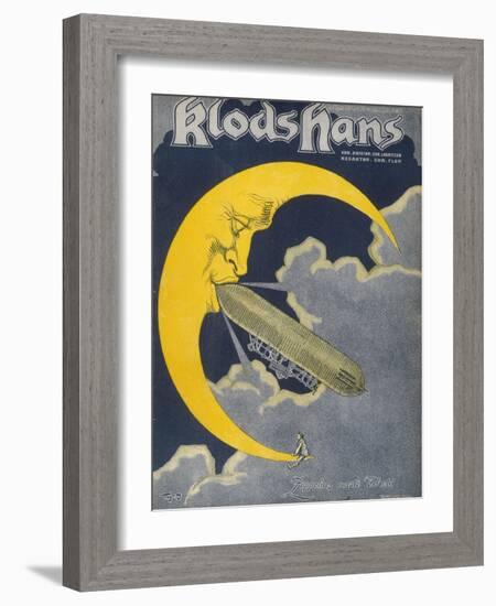 Count Zeppelin's Next Destination - the Moon!-null-Framed Photographic Print