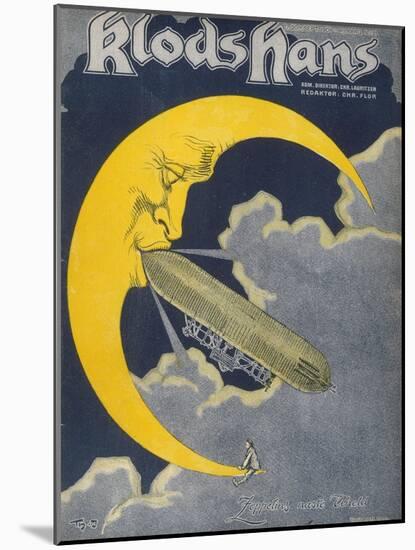 Count Zeppelin's Next Destination - the Moon!-null-Mounted Photographic Print