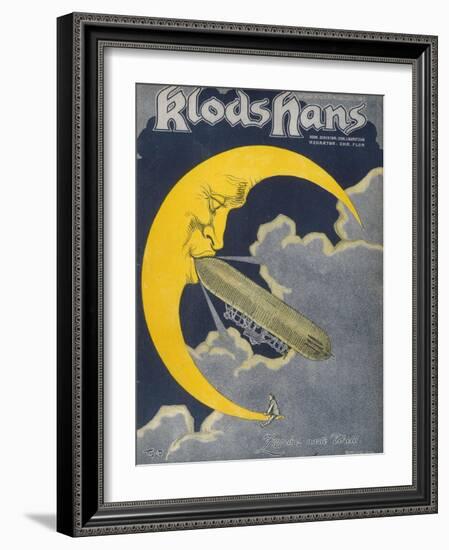 Count Zeppelin's Next Destination - the Moon!-null-Framed Photographic Print