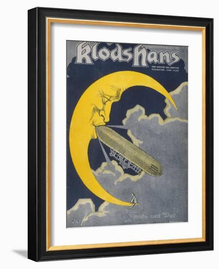 Count Zeppelin's Next Destination - the Moon!-null-Framed Photographic Print