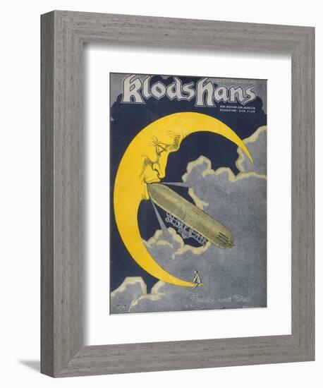 Count Zeppelin's Next Destination - the Moon!-null-Framed Photographic Print