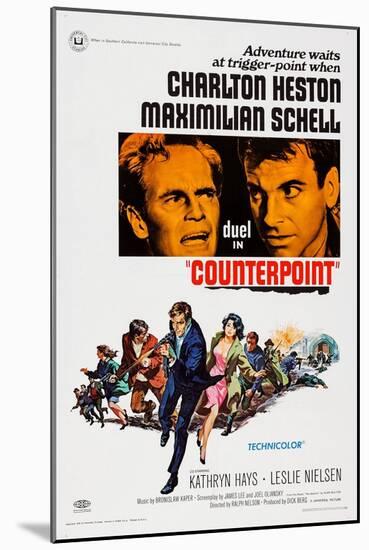 Counterpoint, Top from Left, Charlton Heston, Maximilian Schell, 1967-null-Mounted Art Print