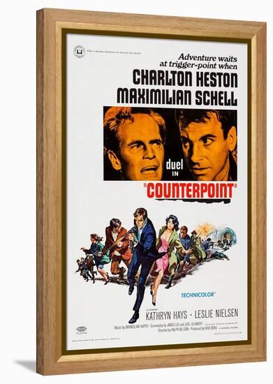 Counterpoint, Top from Left, Charlton Heston, Maximilian Schell, 1967-null-Framed Stretched Canvas