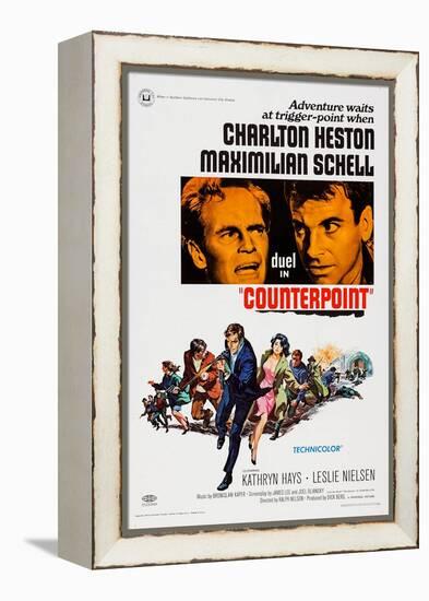 Counterpoint, Top from Left, Charlton Heston, Maximilian Schell, 1967-null-Framed Stretched Canvas