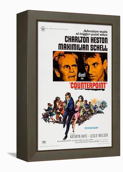 Counterpoint, Top from Left, Charlton Heston, Maximilian Schell, 1967-null-Framed Stretched Canvas