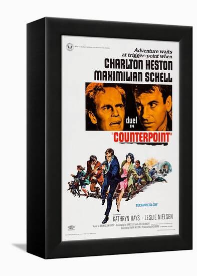 Counterpoint, Top from Left, Charlton Heston, Maximilian Schell, 1967-null-Framed Stretched Canvas