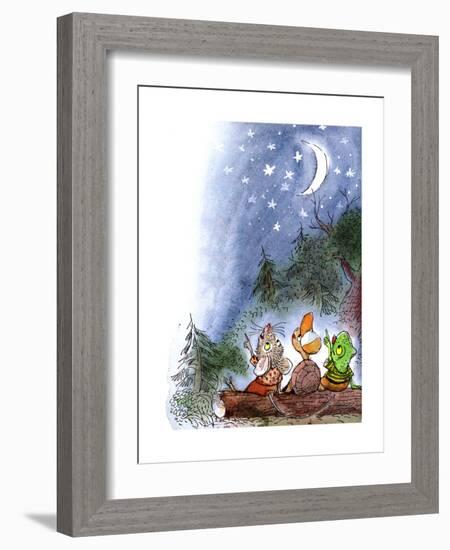 Counting the Stars - Turtle-Valeri Gorbachev-Framed Premium Giclee Print