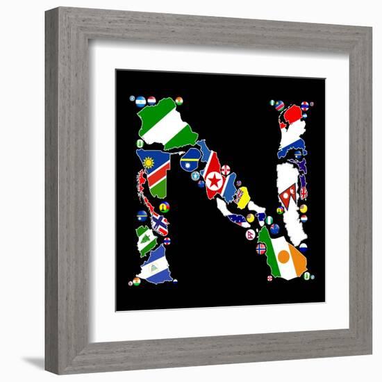 Countries Of N-Tonygers-Framed Art Print