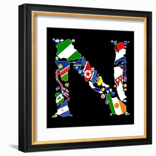 Countries Of N-Tonygers-Framed Art Print