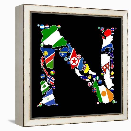 Countries Of N-Tonygers-Framed Stretched Canvas