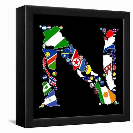 Countries Of N-Tonygers-Framed Stretched Canvas