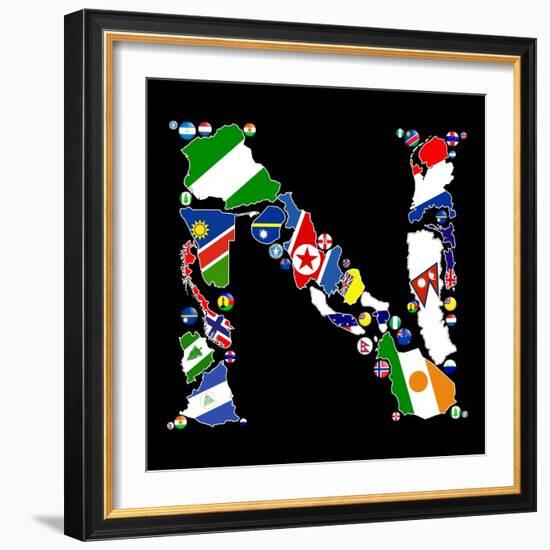 Countries Of N-Tonygers-Framed Premium Giclee Print