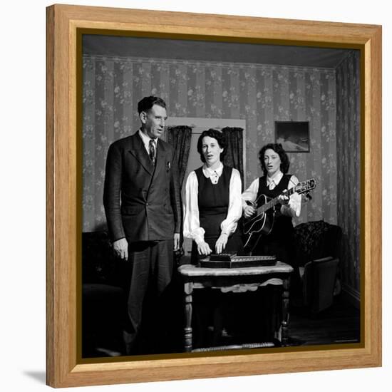 Country and Western Music Carter Family A.P. Carter, Wife Sara and Sister in Law Maybelle Carter-Eric Schaal-Framed Premier Image Canvas
