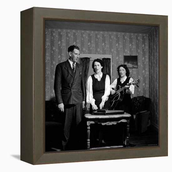 Country and Western Music Carter Family A.P. Carter, Wife Sara and Sister in Law Maybelle Carter-Eric Schaal-Framed Premier Image Canvas