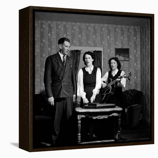 Country and Western Music Carter Family A.P. Carter, Wife Sara and Sister in Law Maybelle Carter-Eric Schaal-Framed Premier Image Canvas