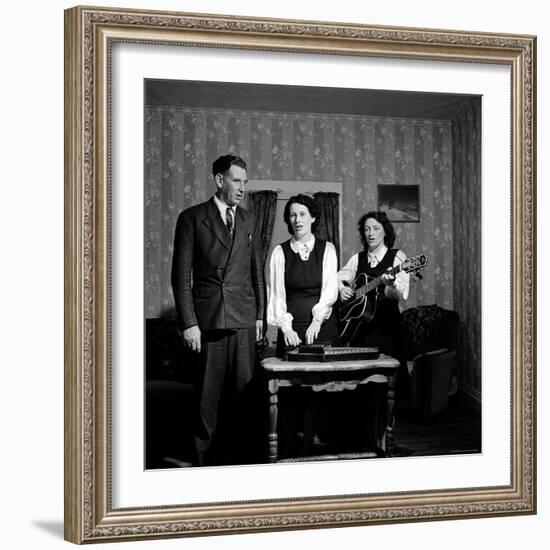 Country and Western Music Carter Family A.P. Carter, Wife Sara and Sister in Law Maybelle Carter-Eric Schaal-Framed Premium Photographic Print