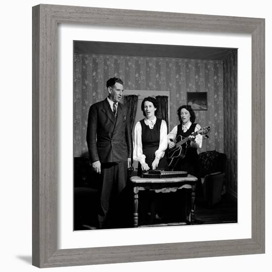 Country and Western Music Carter Family A.P. Carter, Wife Sara and Sister in Law Maybelle Carter-Eric Schaal-Framed Premium Photographic Print