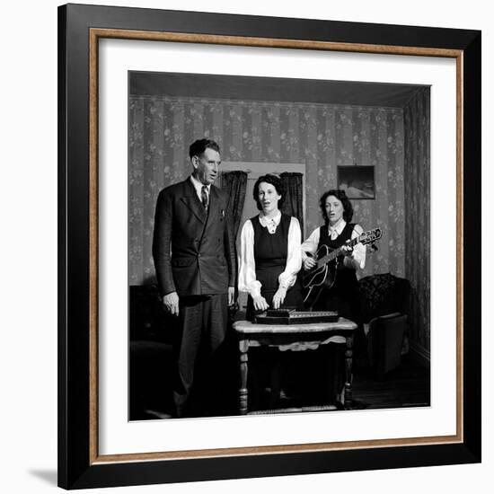 Country and Western Music Carter Family A.P. Carter, Wife Sara and Sister in Law Maybelle Carter-Eric Schaal-Framed Premium Photographic Print