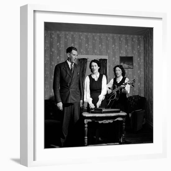 Country and Western Music Carter Family A.P. Carter, Wife Sara and Sister in Law Maybelle Carter-Eric Schaal-Framed Premium Photographic Print