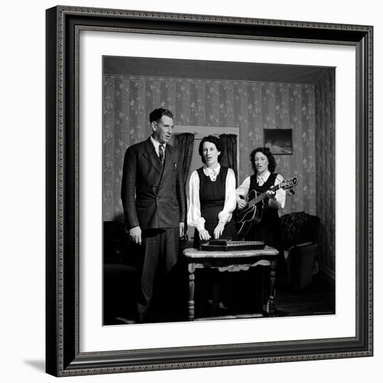 Country and Western Music Carter Family A.P. Carter, Wife Sara and Sister in Law Maybelle Carter-Eric Schaal-Framed Premium Photographic Print