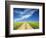 Country Back Road Through Spring Wheat Fields-Terry Eggers-Framed Photographic Print