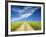 Country Back Road Through Spring Wheat Fields-Terry Eggers-Framed Photographic Print