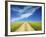 Country Back Road Through Spring Wheat Fields-Terry Eggers-Framed Photographic Print