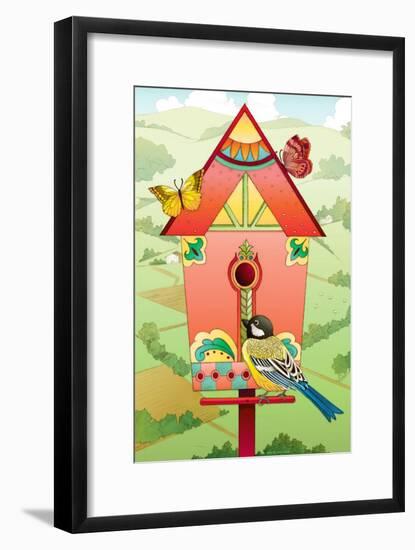 Country Birdhouse-Julie Goonan-Framed Giclee Print