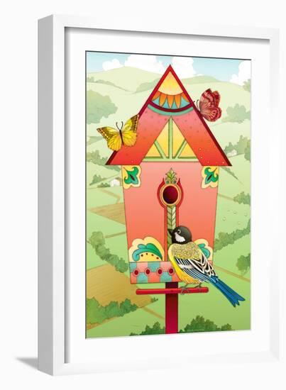 Country Birdhouse-Julie Goonan-Framed Giclee Print