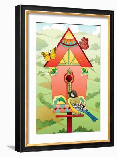 Country Birdhouse-Julie Goonan-Framed Giclee Print