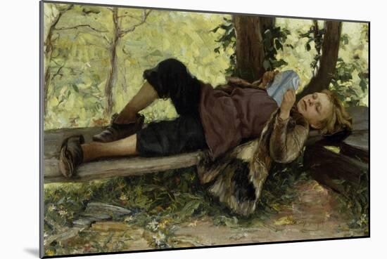 Country Boy Reading a Pamphlet-Ivan Ivanovich Tvorozhnikov-Mounted Giclee Print