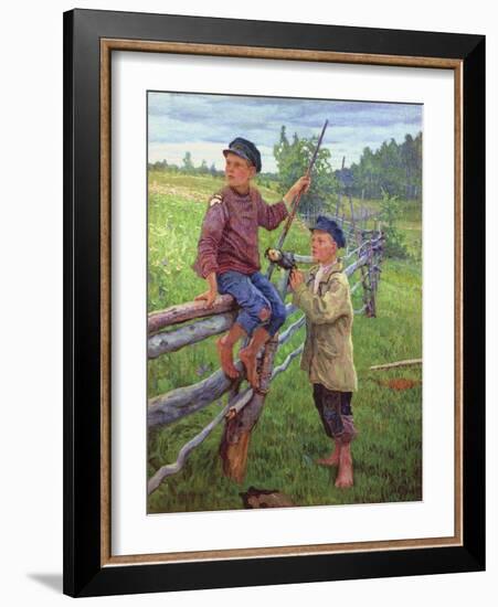 Country Boys, 1936-Nikolai Petrovich Bogdanov-Belsky-Framed Giclee Print