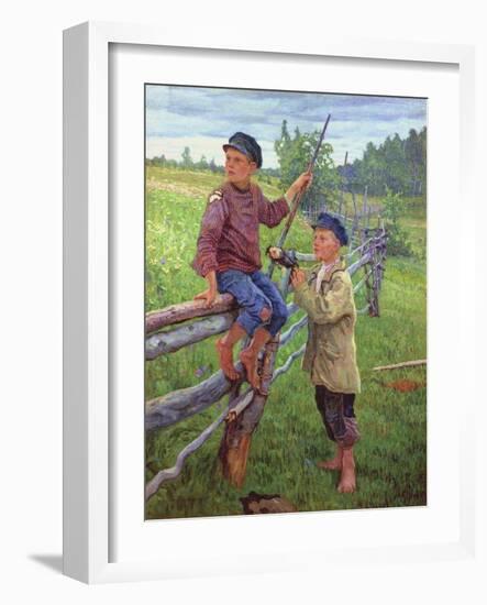 Country Boys, 1936-Nikolai Petrovich Bogdanov-Belsky-Framed Giclee Print