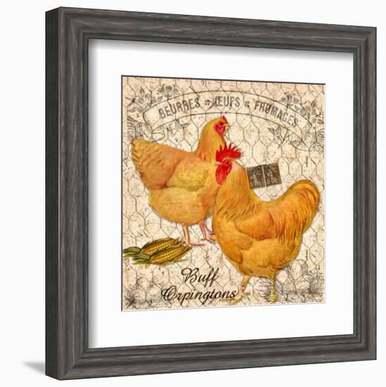 Country Buff Oringtons-null-Framed Giclee Print