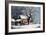 Country Cabin in an American Winter Scene-Currier & Ives-Framed Giclee Print