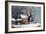 Country Cabin in an American Winter Scene-Currier & Ives-Framed Giclee Print