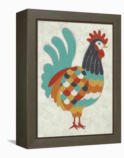 Country Chickens I-Chariklia Zarris-Framed Stretched Canvas