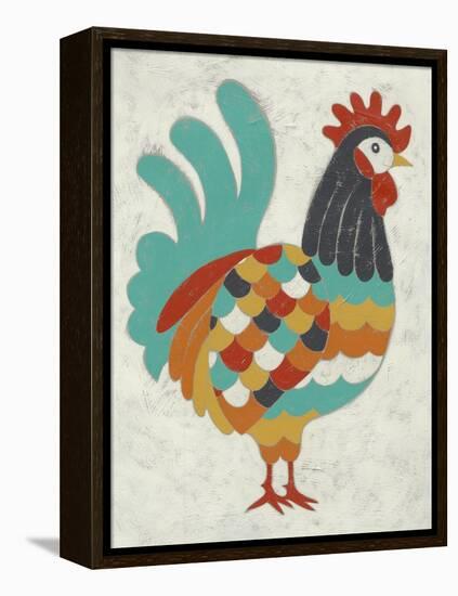 Country Chickens I-Chariklia Zarris-Framed Stretched Canvas