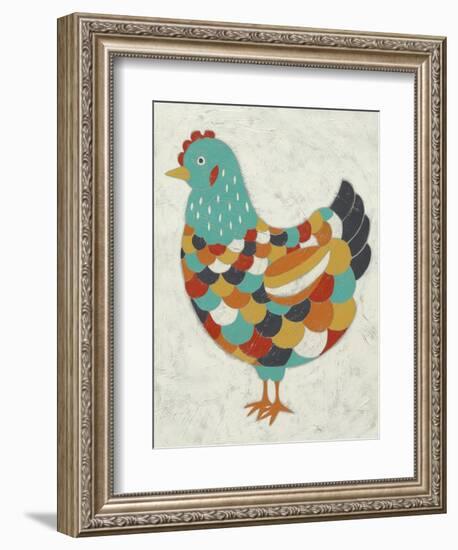 Country Chickens II-Chariklia Zarris-Framed Art Print