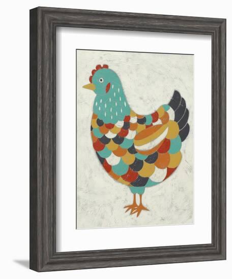 Country Chickens II-Chariklia Zarris-Framed Art Print