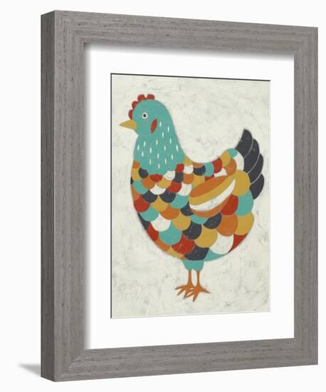 Country Chickens II-Chariklia Zarris-Framed Art Print