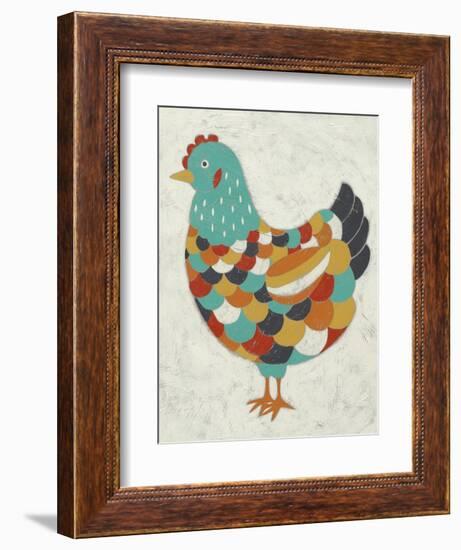 Country Chickens II-Chariklia Zarris-Framed Art Print