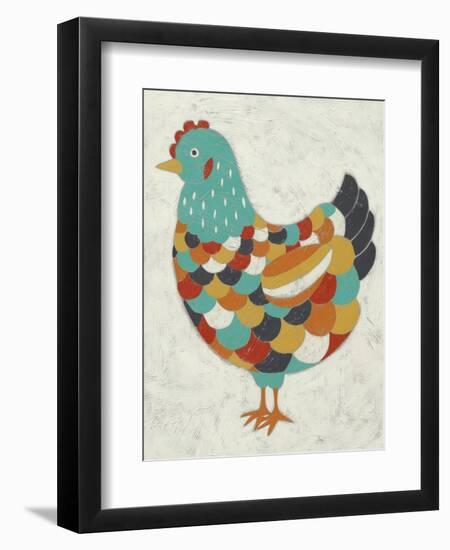 Country Chickens II-Chariklia Zarris-Framed Art Print