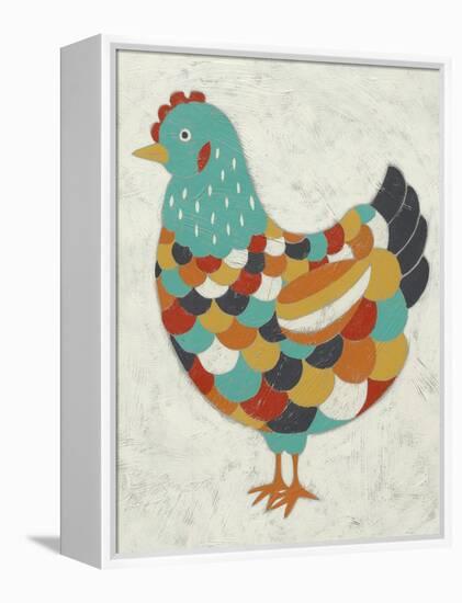 Country Chickens II-Chariklia Zarris-Framed Stretched Canvas