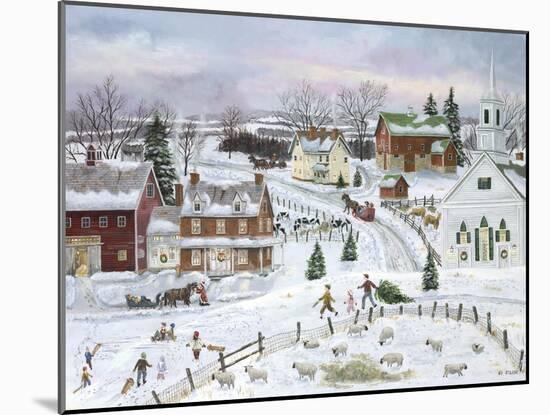 Country Christmas-Bob Fair-Mounted Giclee Print