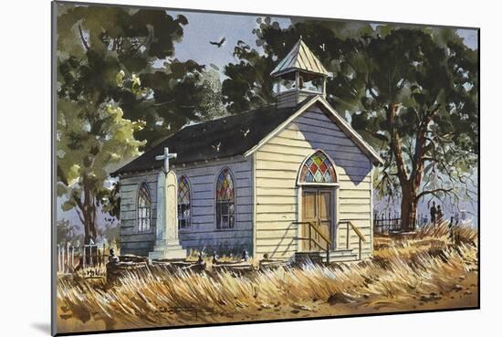 Country Church-LaVere Hutchings-Mounted Giclee Print