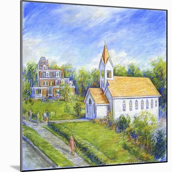 Country Church-Edgar Jerins-Mounted Giclee Print