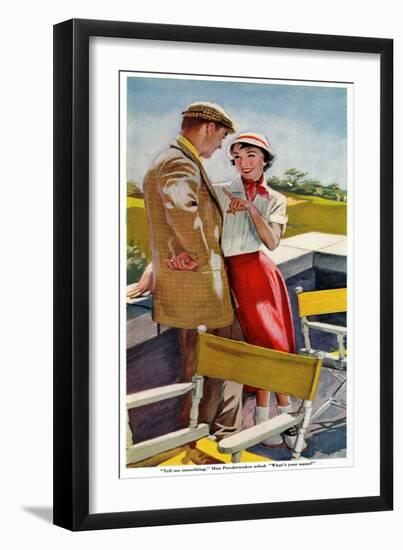 Country Club Affair  - Saturday Evening Post "Men at the Top", September 18, 1954 pg.30-Bob Hilbert-Framed Giclee Print